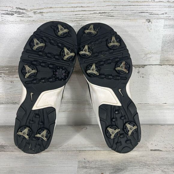 Nike Youth Golf Shoes 311621-101 Lace Up Black White Size 6 - Picture 8 of 9